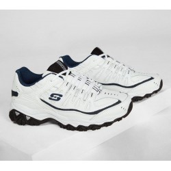 Skechers After Burn Memory Fit Reprint White/Navy Men