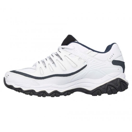 Skechers After Burn Memory Fit Reprint White/Navy Men