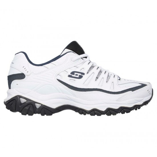 Skechers After Burn Memory Fit Reprint White/Navy Men