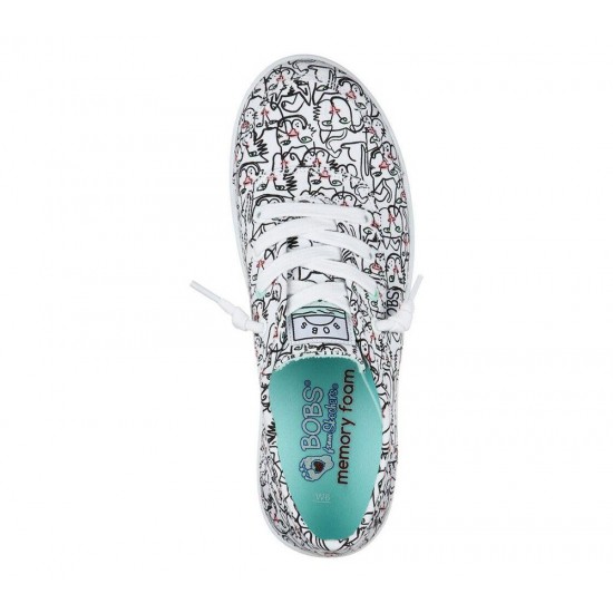 Skechers BOBS B Cute Feline Artsy White/Multicolor Women