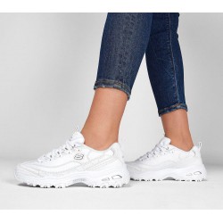 Skechers D'Lites Fresh Start White/Silver Women