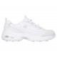 Skechers D'Lites Fresh Start White/Silver Women