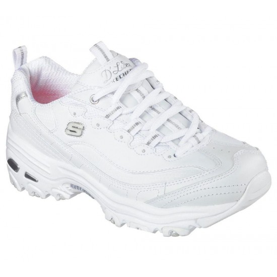 Skechers D'Lites Fresh Start White/Silver Women