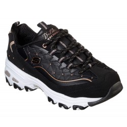 Skechers D'Lites Glamour Feels Black/Rose Gold Women