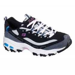 Skechers D'Lites New Journey Black/White/Blue Women