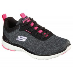 Skechers Flex Appeal 3.0 Steady Energy Black/Grey/Pink Women