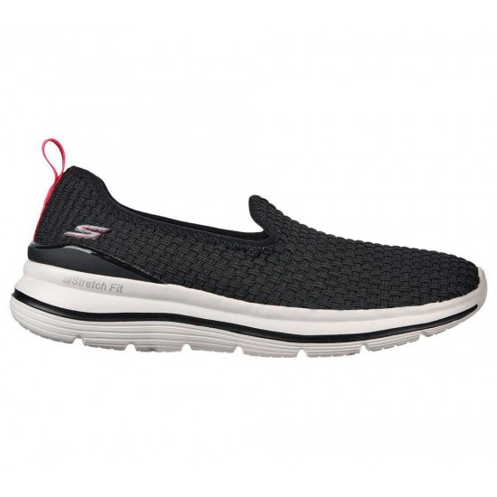 Skechers GOwalk Stretch Fit Wicker Sunset Black/Pink Women