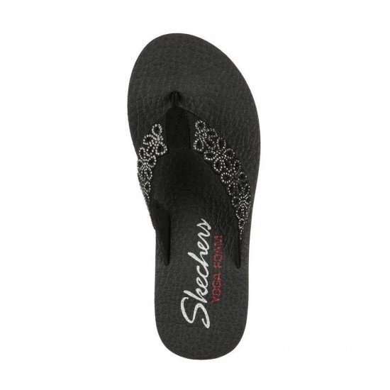 Skechers Meditation Simple Floral Black/Silver Women