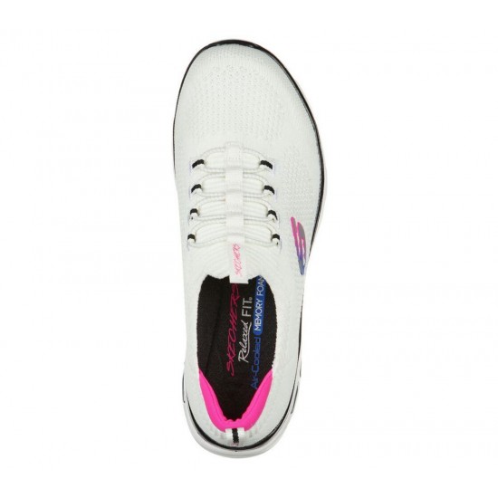 Skechers Relaxed Fit: Empire D'Lux Paradise Sky White/Black/Pink Women