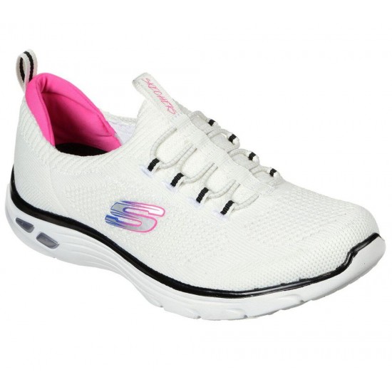 Skechers Relaxed Fit: Empire D'Lux Paradise Sky White/Black/Pink Women