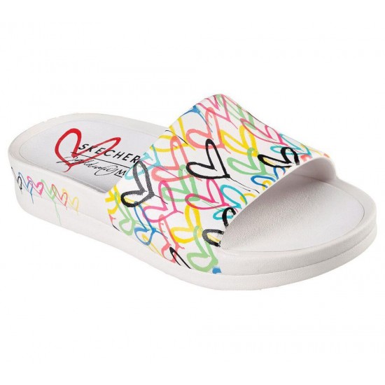 Skechers x JGoldcrown: Foamies Cali Charm Trust Love White/Multicolor Women