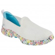 Skechers x JGoldcrown: GOwalk 6 Iconic Hearts White/Multicolor Women