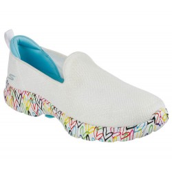 Skechers x JGoldcrown: GOwalk 6 Iconic Hearts White/Multicolor Women